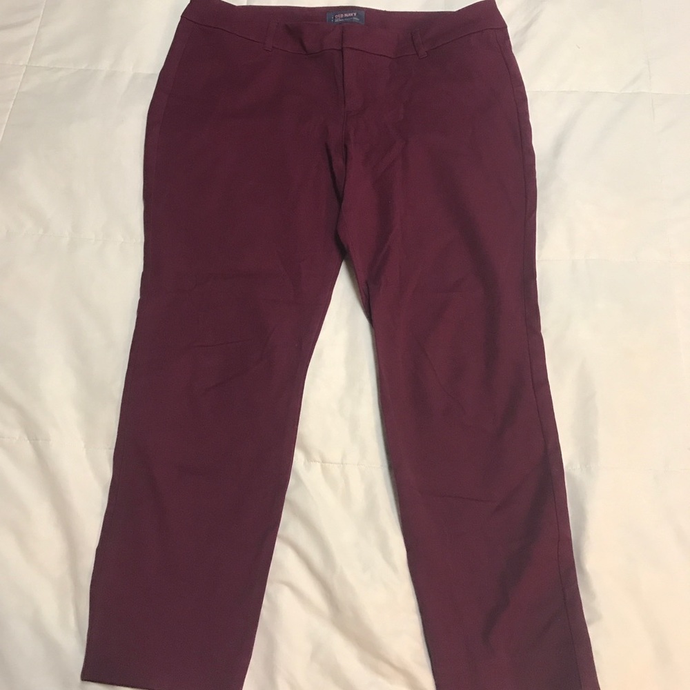 Old Navy Pixie Pants Burgundy Sz 14P